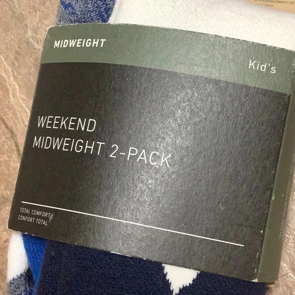 Burton kid’s midweight 2 pack of weekend socks
